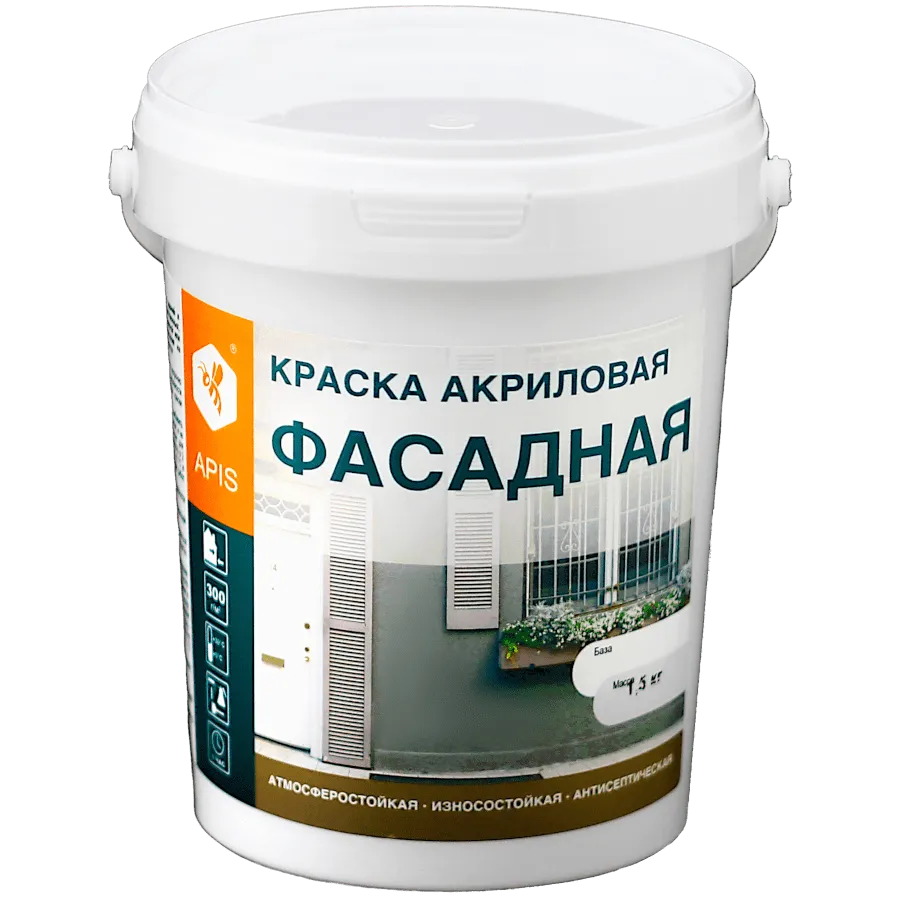 Краска акриловая APIS фасадная Краска акриловая APIS фасадная недорого с доставкой