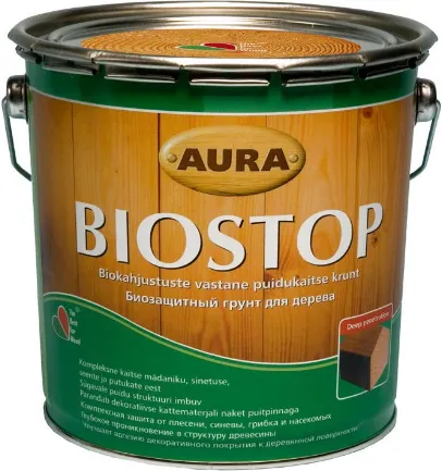 Аура Biostop грунт для дерева биозащитный