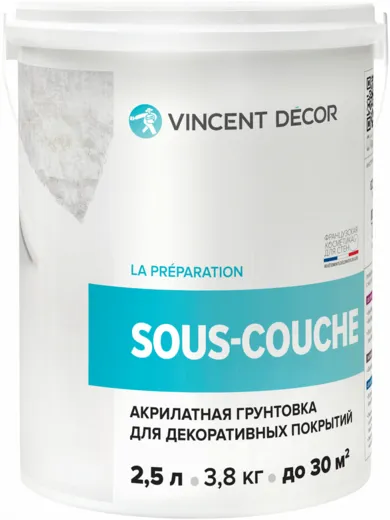 Vincent Decor Sous-Couche акрилатная грунтовка для декоративных покрытий Vincent Decor Sous-Couche акрилатная грунтовка для декоративных покрытий недорого с доставкой
