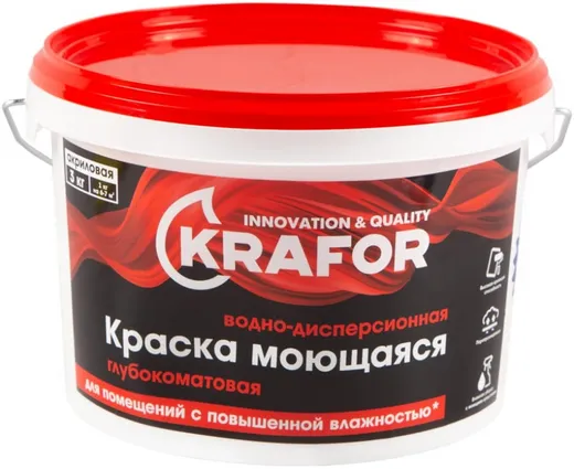 Крафор водно-дисперсионная краска акриловая моющаяся интерьерная Крафор водно-дисперсионная краска акриловая моющаяся интерьерная недорого с доставкой