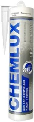 Chemlux 9015 для Сантехнических Работ профессиональный герметик санитарный силиконовый Chemlux 9015 для Сантехнических Работ профессиональный герметик санитарный силиконовый
