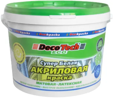 Decotech Eco краска акриловая латексная Decotech Eco краска акриловая латексная недорого с доставкой