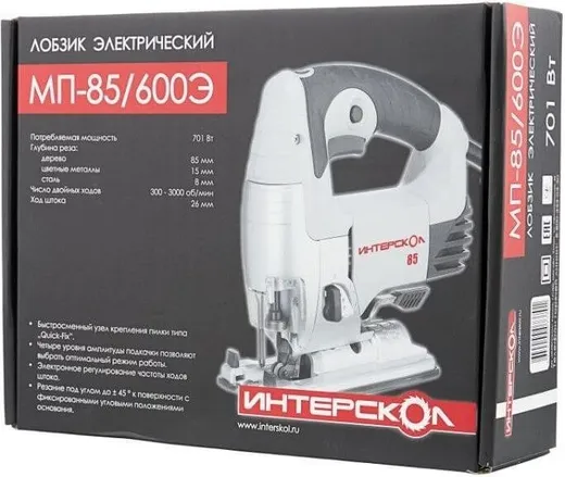 Интерскол МП-85/600Э лобзик электрический Интерскол МП-85/600Э лобзик электрический недорого с доставкой