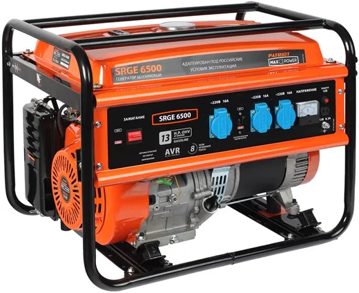 Патриот Max Power SRGE 6500 бензиновый генератор Патриот Max Power SRGE 6500 бензиновый генератор недорого с доставкой