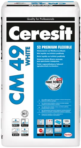 Ceresit CM 49 White S2 Premium Flexible сверхэластичный клей для плитки Ceresit CM 49 White S2 Premium Flexible сверхэластичный клей для плитки недорого с доставкой