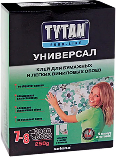 Титан Euro-Line Универсал клей для бумажных и легких виниловых обоев без индикатора Титан Euro-Line Универсал клей для бумажных и легких виниловых обоев без индикатора недорого с доставкой