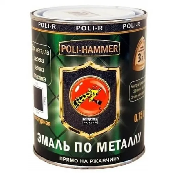 Эмаль по ржавчине текстурная Poli-Hammer