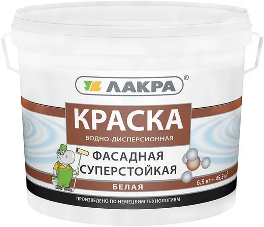Лакра краска водно-дисперсионная фасадная суперстойкая