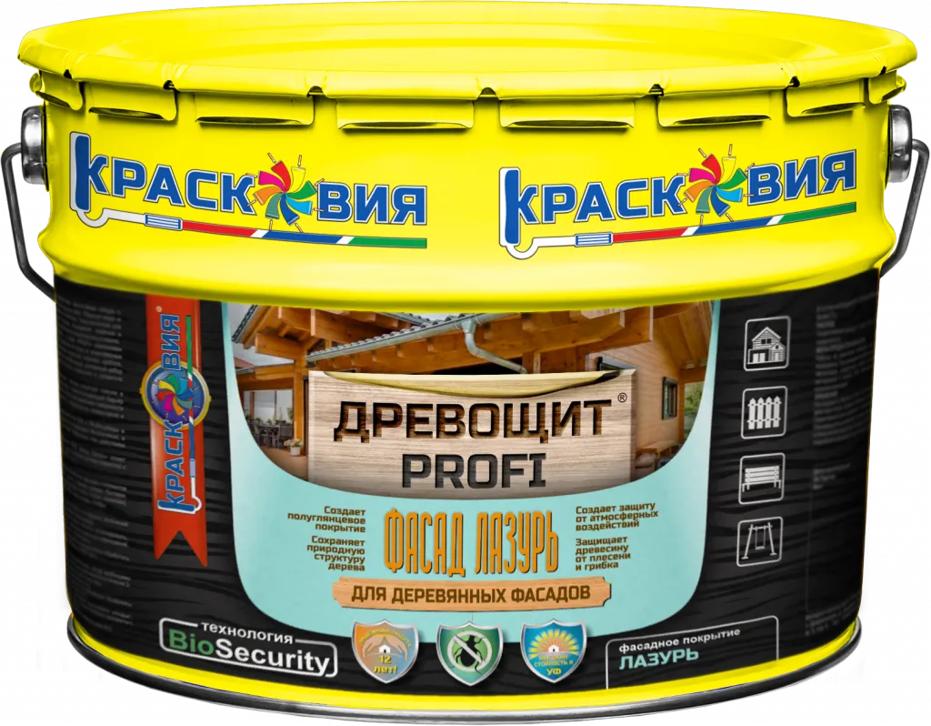 Древощит PROFI "Фасад Лазурь" (лазурь с защитой от плесени и грибка для дерева)