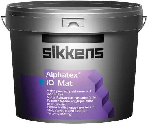 Sikkens Wood Coatings Alphatex IQ Mat матовая акриловая краска для минеральных оснований Sikkens Wood Coatings Alphatex IQ Mat матовая акриловая краска для минеральных оснований
