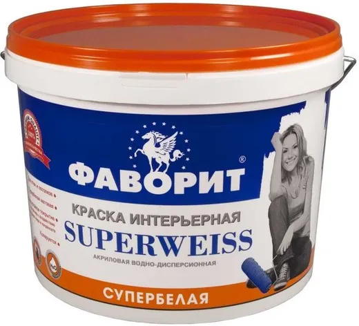 Фаворит ВД-АК-20 И Superweiss краска интерьерная акриловая водно-дисперсионная Фаворит ВД-АК-20 И Superweiss краска интерьерная акриловая водно-дисперсионная