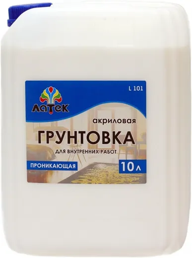 Латек Л 101 акриловая грунтовка для внутренних работ проникающая Латек Л 101 акриловая грунтовка для внутренних работ проникающая недорого с доставкой