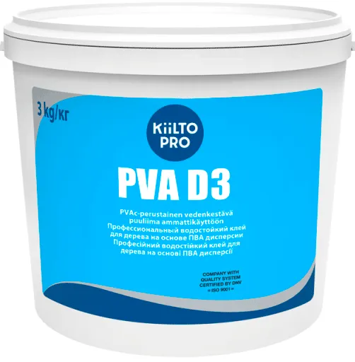 Kiilto Pro ПВА PVA D3 профессиональный водостойкий клей для дерева Kiilto Pro ПВА PVA D3 профессиональный водостойкий клей для дерева