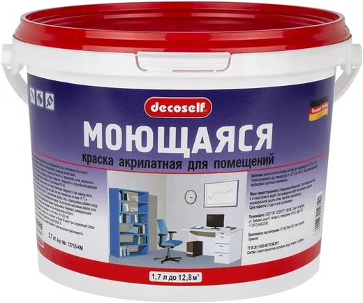 Пуфас Decoself Моющаяся краска акрилатная для помещений Пуфас Decoself Моющаяся краска акрилатная для помещений недорого с доставкой