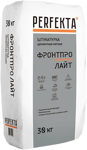 Perfekta Фронтпро Лайт штукатурка фасадная легкая для ручного и машинного нанесения