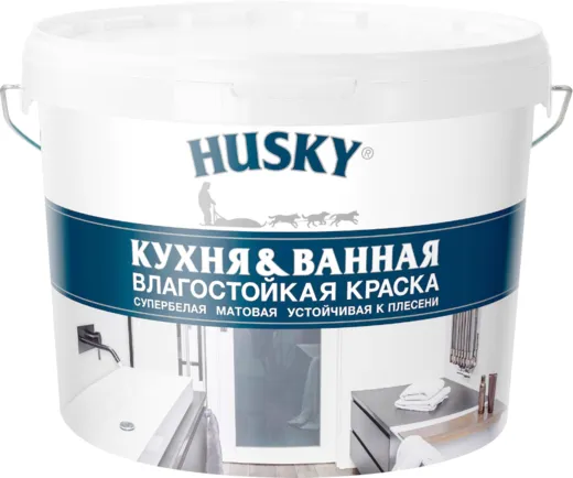 Хаски Кухня & Ванная влагостойкая краска устойчивая к плесени Хаски Кухня & Ванная влагостойкая краска устойчивая к плесени недорого с доставкой