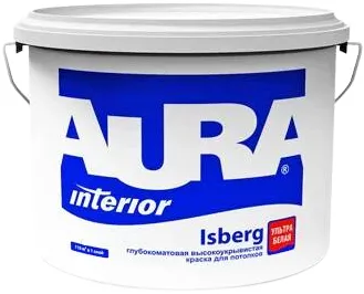 Аура Interior Isberg краска для потолков глубокоматовая высокоукрывистая Аура Interior Isberg краска для потолков глубокоматовая высокоукрывистая