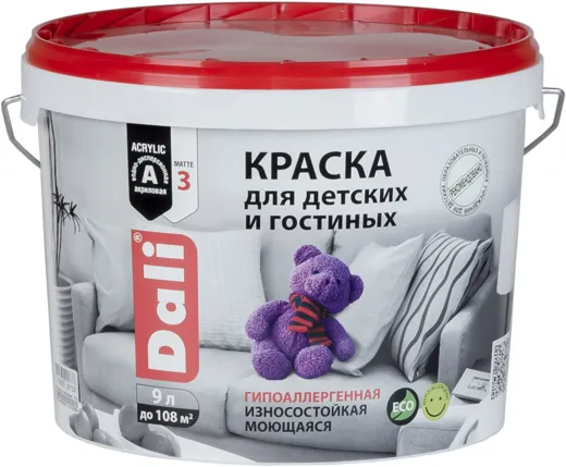 Dali краска для детских и гостиных акриловая Dali краска для детских и гостиных акриловая