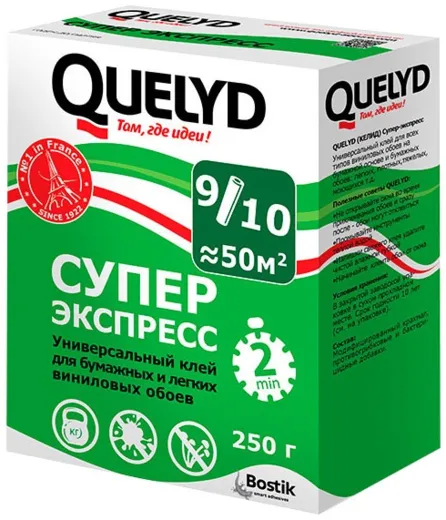 Quelyd Супер Экспресс клей для бумажных и легких виниловых обоев