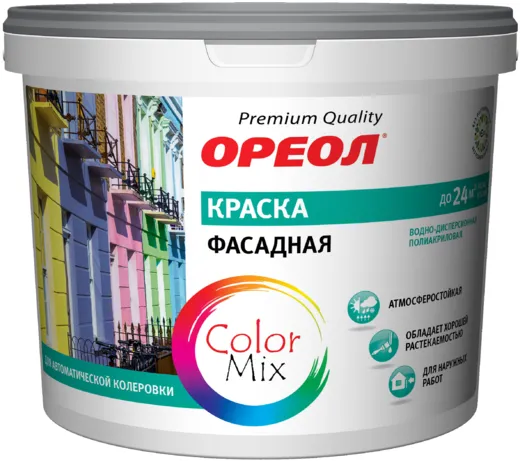 Ореол Premium Quality Color Mix краска фасадная водно-дисперсионная полиакриловая Ореол Premium Quality Color Mix краска фасадная водно-дисперсионная полиакриловая недорого с доставкой