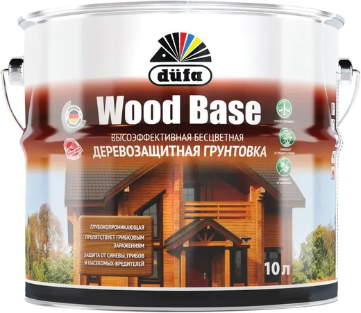 Dufa Wood Base высокоэффективная бесцветная деревозащитная грунтовка Dufa Wood Base высокоэффективная бесцветная деревозащитная грунтовка недорого с доставкой