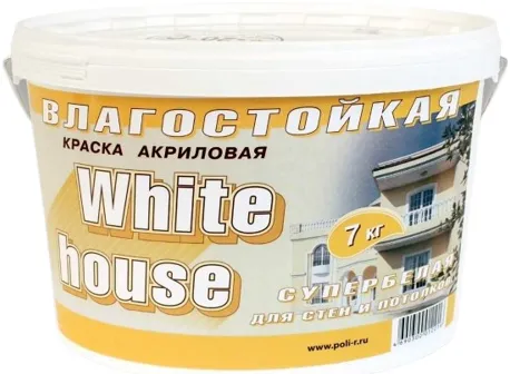 White House Влагостойкая краска акриловая для стен и потолков White House Влагостойкая краска акриловая для стен и потолков недорого с доставкой