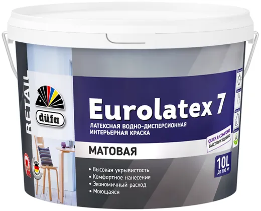 Dufa Retail Eurolatex 7 матовая латексная краска водно-дисперсионная