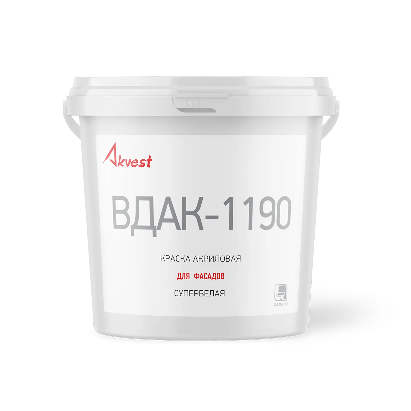 Аквест ВДАК-1190 - КРАСКА АКРИЛОВАЯ СУПЕРБЕЛАЯ ДЛЯ ФАСАДОВ