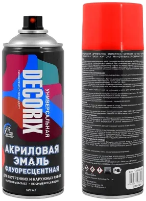 Decorix эмаль универсальная акриловая флуоресцентная Decorix эмаль универсальная акриловая флуоресцентная