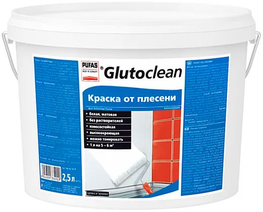 Пуфас Glutoclean Anti Schimmel Farbe краска от плесени Пуфас Glutoclean Anti Schimmel Farbe краска от плесени