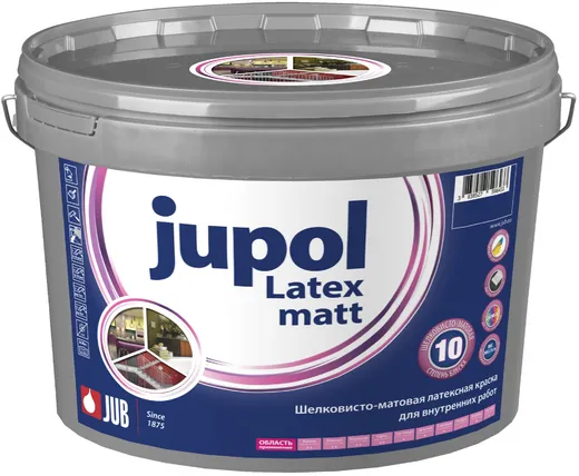 Jub Jupol Latex Matt краска шелковисто-матовая латексная для внутренних работ Jub Jupol Latex Matt краска шелковисто-матовая латексная для внутренних работ