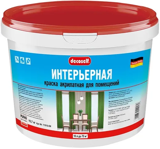 Пуфас Decoself Интерьерная КИ краска акрилатная Пуфас Decoself Интерьерная КИ краска акрилатная недорого с доставкой