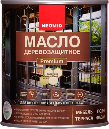 Неомид Premium масло деревозащитное для внутренних и наружных работ Неомид Premium масло деревозащитное для внутренних и наружных работ