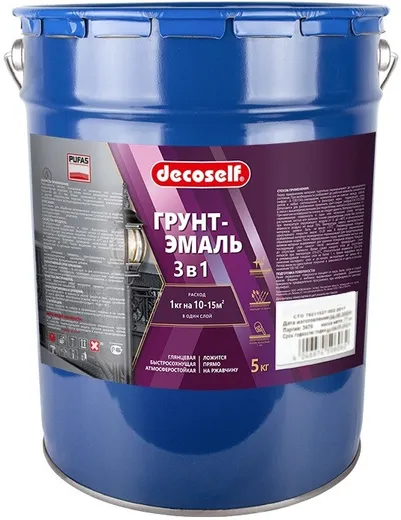 Пуфас Decoself грунт-эмаль 3 в 1
