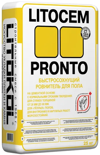 Литокол Litocem Pronto быстросохнущий ровнитель для пола