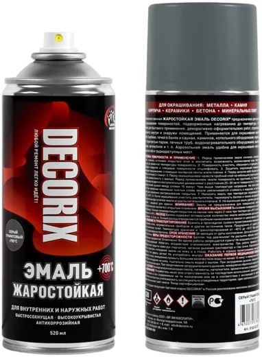 Decorix эмаль жаростойкая для внутренних и наружных работ +700°С Decorix эмаль жаростойкая для внутренних и наружных работ +700°С недорого с доставкой