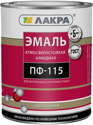 Лакра ПФ-115 эмаль атмосферостойкая алкидная сверхпрочная Лакра ПФ-115 эмаль атмосферостойкая алкидная сверхпрочная