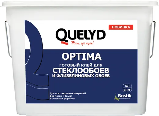 Quelyd Optima готовый клей для стеклообоев и флизелиновых обоев Quelyd Optima готовый клей для стеклообоев и флизелиновых обоев