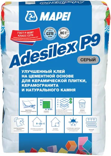 Mapei Adesilex P9 клей на цементной основе для керамической плитки Mapei Adesilex P9 клей на цементной основе для керамической плитки