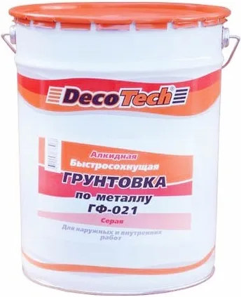 Decotech Professional ГФ-021 алкидная быстросохнущая грунтовка по металлу