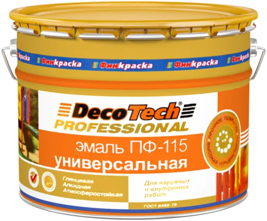 Decotech Professional ПФ-115 эмаль универсальная алкидная глянцевая атмосферостойкая Decotech Professional ПФ-115 эмаль универсальная алкидная глянцевая атмосферостойкая