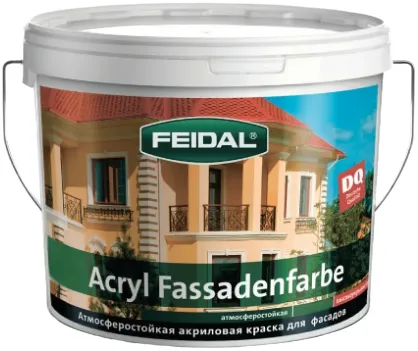 Feidal Acryl Fassadenfarbe акриловая краска для фасадных и внутренних работ Feidal Acryl Fassadenfarbe акриловая краска для фасадных и внутренних работ