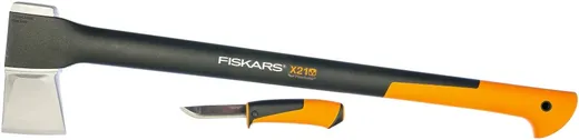 Fiskars L X21 X-Series набор (топор-колун + универсальный нож с точилкой) недорого с доставкой