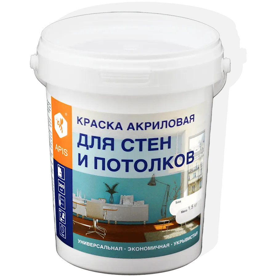 Краска акриловая APIS для стен и потолков Краска акриловая APIS для стен и потолков недорого с доставкой