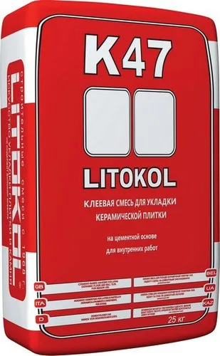 Литокол K47 клеевая смесь для укладки керамической плитки