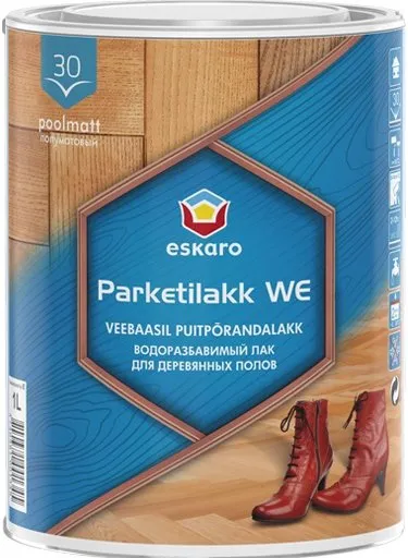 Eskaro Parketilakk WE водоразбавимый лак для деревянных полов Eskaro Parketilakk WE водоразбавимый лак для деревянных полов недорого с доставкой