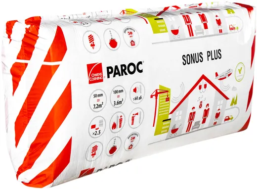 Paroc Sonus Plus негорючая плита из каменной ваты