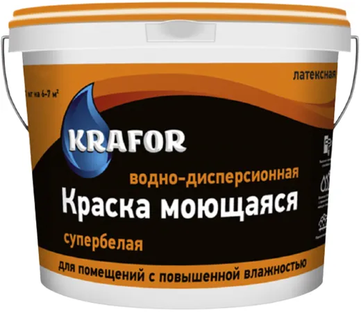 Крафор водно-дисперсионная краска латексная моющаяся интерьерная Крафор водно-дисперсионная краска латексная моющаяся интерьерная недорого с доставкой
