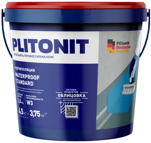 Плитонит Waterproof Standard мастика гидроизоляционная эластичная