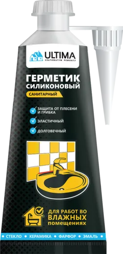 Ultima Санитарный силиконовый герметик для работ во влажных помещениях Ultima Санитарный силиконовый герметик для работ во влажных помещениях недорого с доставкой